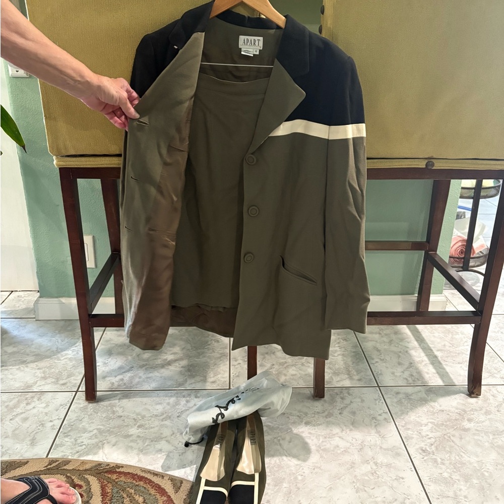 Apiece Apart Black and Olive Blazer